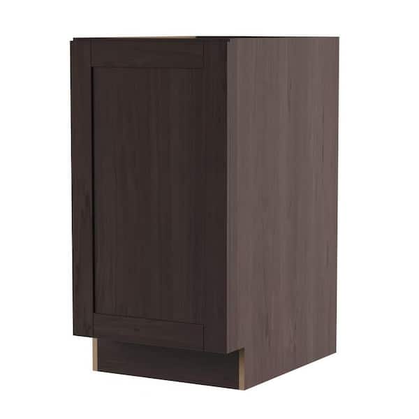 Edson Shaker Assembled 18x34.5x24.5 in. Base Cabinet with Pull Out Trash Can in Dusk