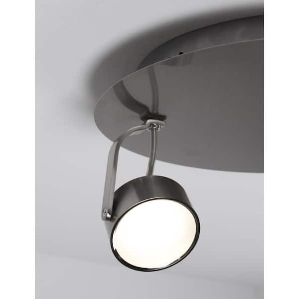 3-Light Brushed Chrome Integrated LED Spot Light