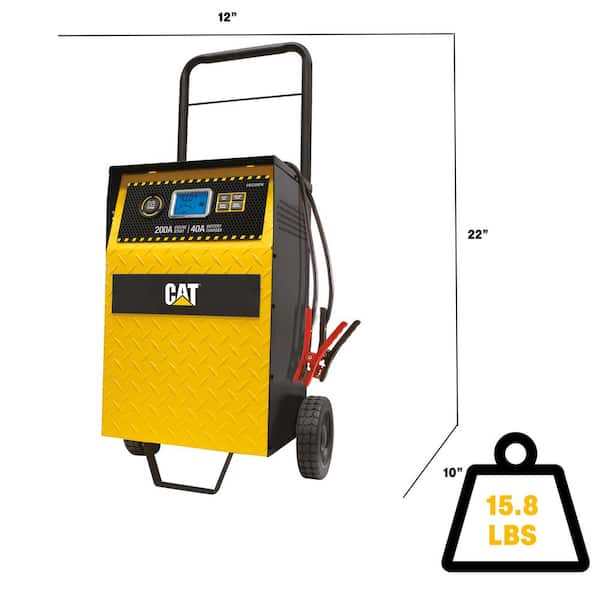 Professional Rolling 40 Amp Battery Charger, 3 Amp Maintainer with 200 Amp Engine Start