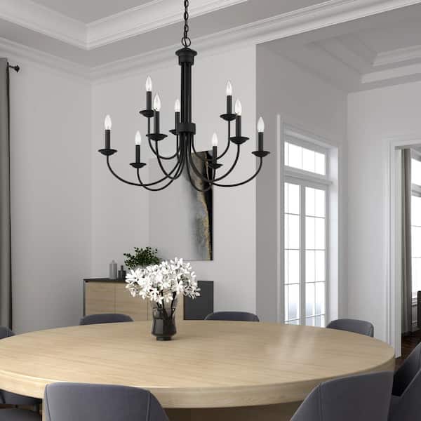 Estate 9 Light Black Chandelier