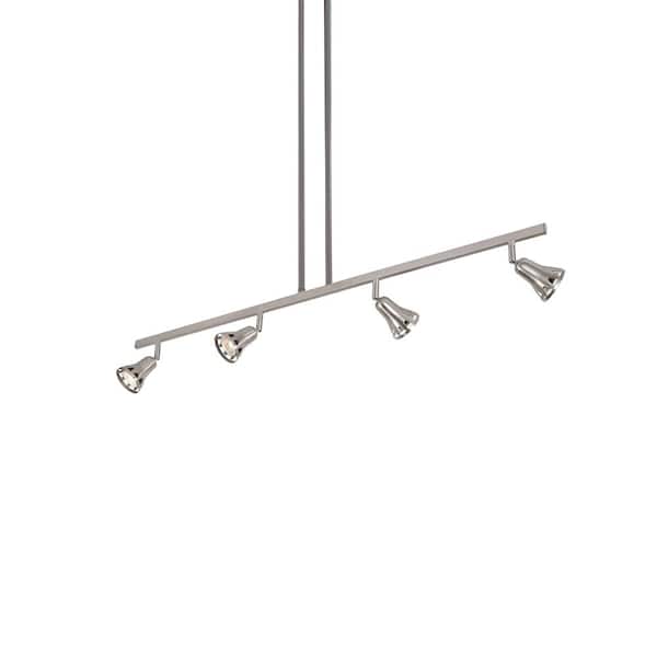 Renew 3.25 ft. 4-Light Brushed Nickel Track Light Fixture with Adjustable Heads