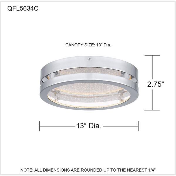 Sylvia 13 in. Polished Chrome LED Flush Mount