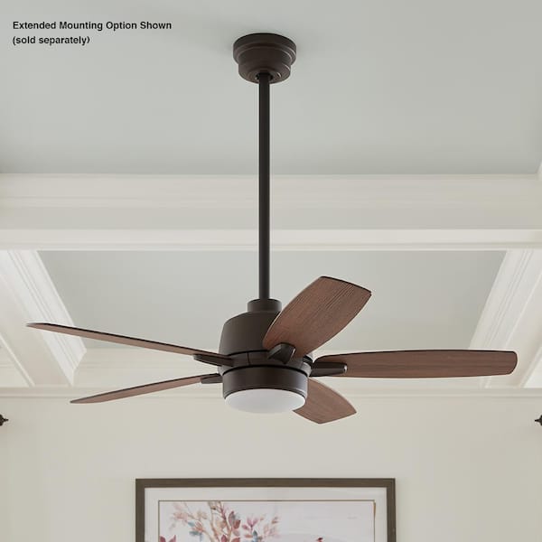Fawndale 46 in. Indoor Integrated LED Bronze Ceiling Fan with Light Kit, 5 Reversible Blades and Remote Control