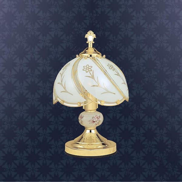 14.25 in. Floral Touch Lamp