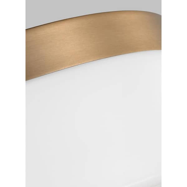 Rhett 12 in. Satin Brass LED Flush Mount
