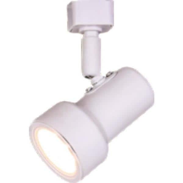 1-Light White Integrated LED Linear Track Lighting Mini Step Head