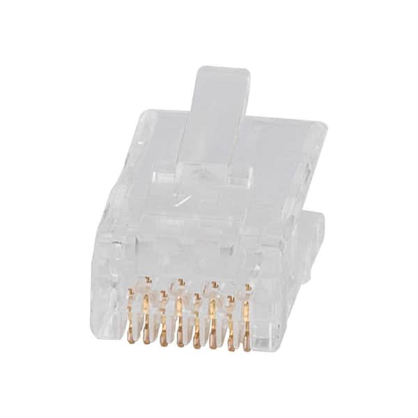 Pass-Thru Modular Data Plugs, RJ-45-CAT6A, UTP, (50-Pack)
