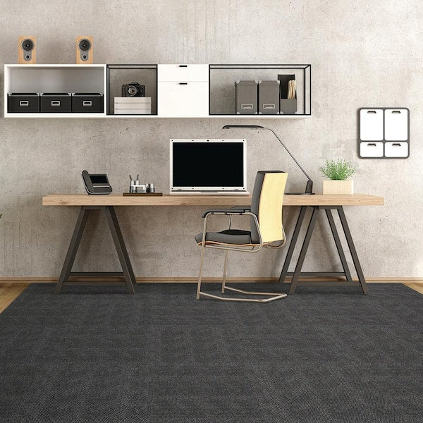 Everest Black Ice Residential/Commercial 24 in. x 24 Peel and Stick Carpet Tile (15 Tiles/Case) 60 sq. ft.