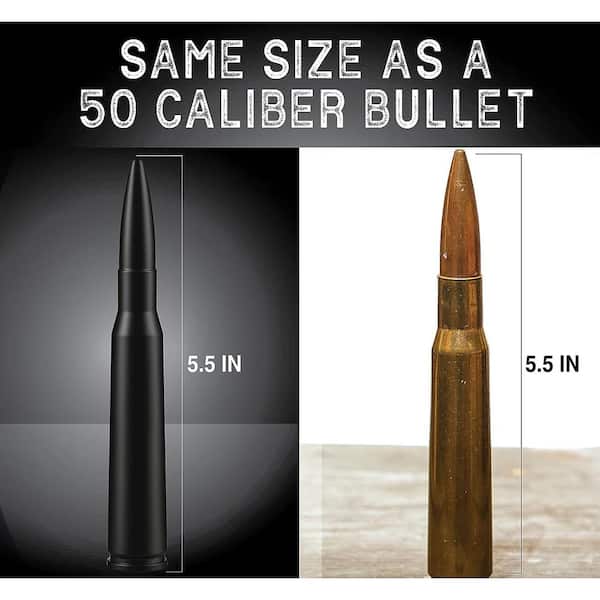 Badass Bullet Antenna Replacement Fits All Chevy & GMC Truck Model Years - Car Antenna Replacement (Matte Black)