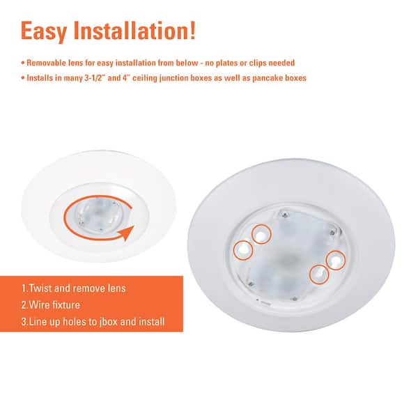 HLCE 6 in. 3000K Integrated LED Recessed Light Trim (6-Pack), Title 20-Compliant