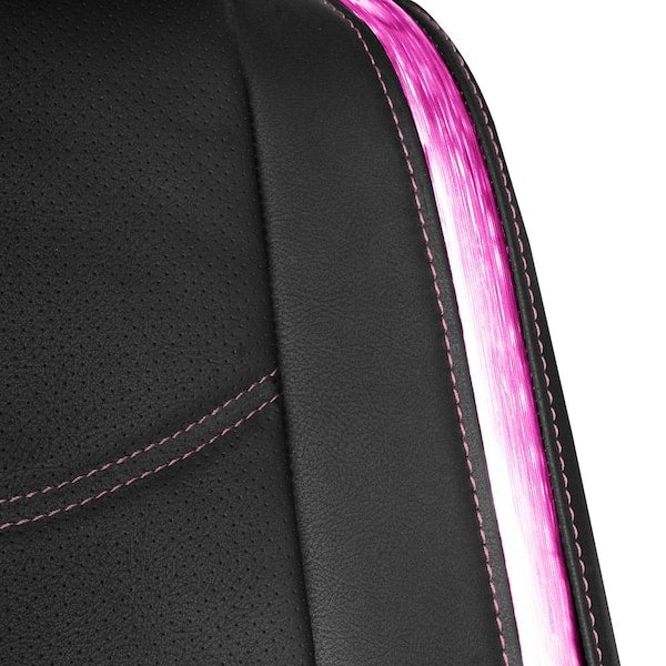 Galaxy13 Metallic Striped Deluxe Leatherette 47 in. x 23 in. x 1 in. Full Set Seat Covers
