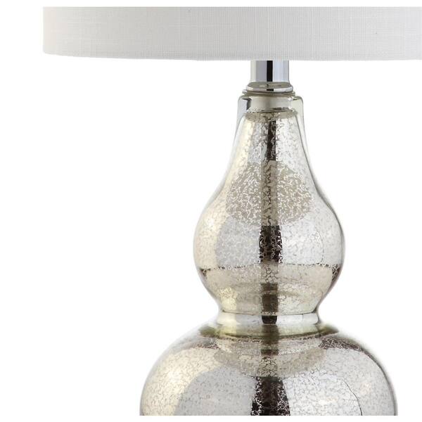 Anya 20.5 in. Mercury Silver Mini Glass Table Lamp