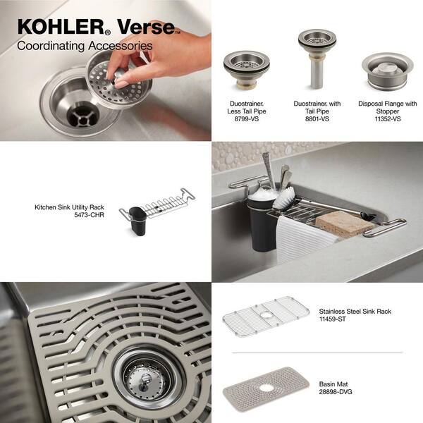 Verse 33 in. Drop-in Single Bowl 18 Gauge Stainless Kitchen Sink with 4 Faucet Holes