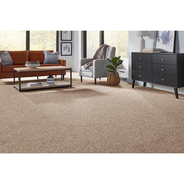 Lanwick  - Explorer - Brown 19 oz. Polyester Pattern Installed Carpet