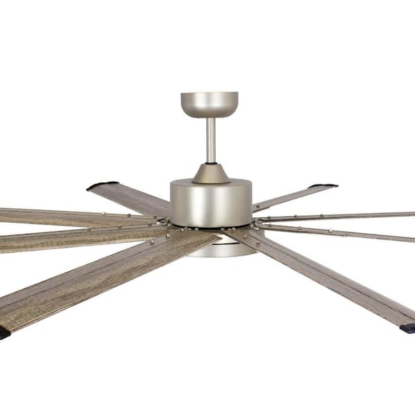 Bankston 72 in. Integrated LED Brushed Nickel Ceiling Fan with Light and Remote Control