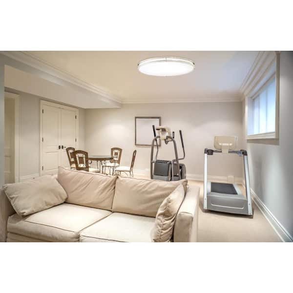 150-Watt Brushed Nickel Integrated LED Flush Mount