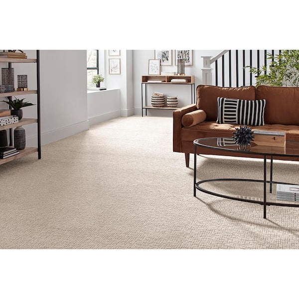 Brasswick  - Pearl - Beige 24 oz. Polyester Pattern Installed Carpet