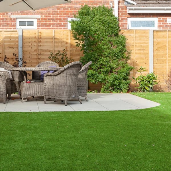 1.38in Pile Height 11 ft. W x Cut to Length Green Artificial Grass Turf
