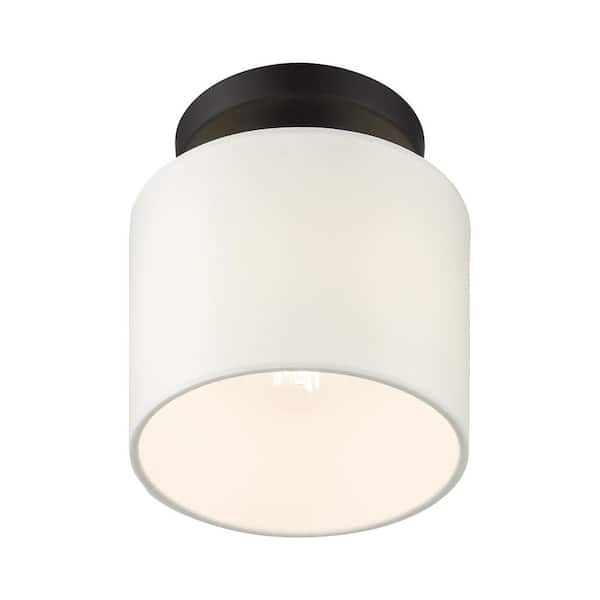 Mercury 1 Light Black Semi Flush Mount
