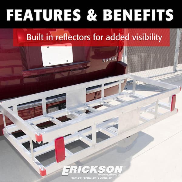 500 lb. Capacity 48 in. x 22 in. Aluminum Hitch Cargo Carrier for 2 in. Receiver