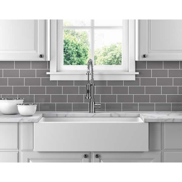 Restore Dove Gray 3 in. x 6 in. Glazed Ceramic Subway Tile (12.5 sq. ft/Case)