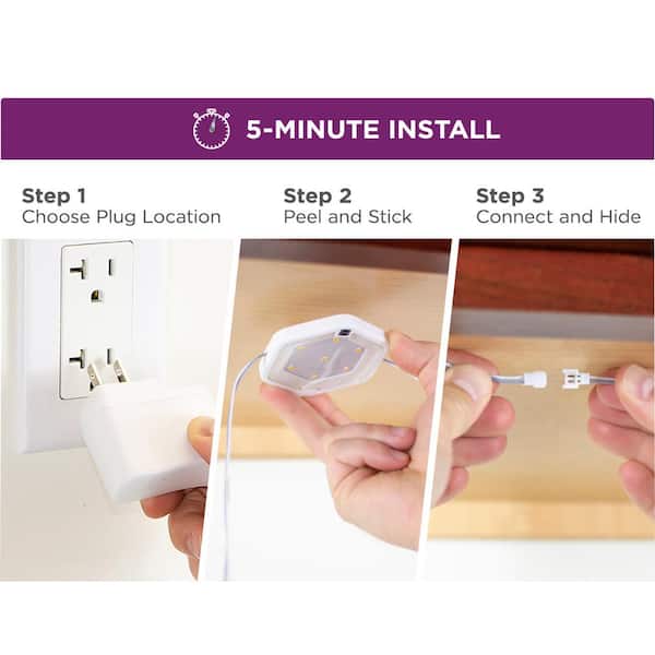 LED Puck Light Kit RGB Color Changing (3-Pack)