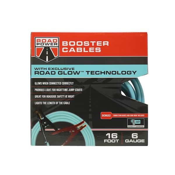 16 ft. 6-Gauge 180 Amp Blue Booster Cables