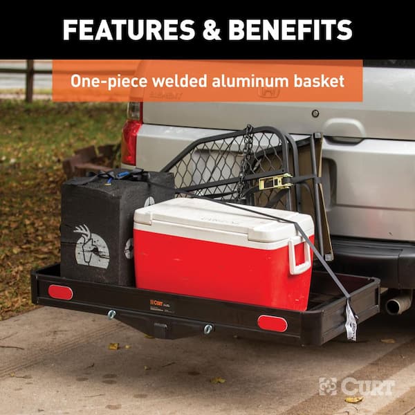 Aluminum Basket-Style Hitch Cargo Carrier for 2 in. Receivers  (Black, 500 lb. Capacity, 49 in. x 22 in.)