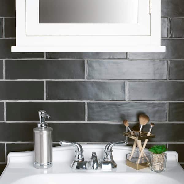 Chester Matte Nero 3 in. x 12 in. Ceramic Wall Tile (5.72 sq. ft./Case)