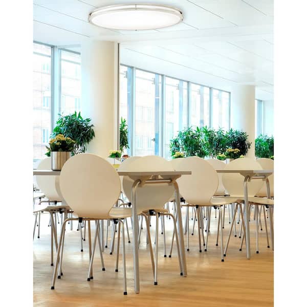 150-Watt Brushed Nickel Integrated LED Flush Mount