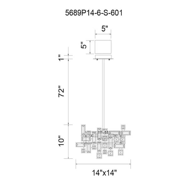 Arley 6 Light Chandelier With Chrome Finish