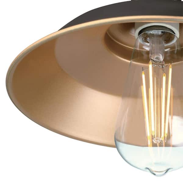 Iron Hill 3-Light Oil-Rubbed Bronze with Highlights Chandelier/Semi-Flush Mount Ceiling Fixture