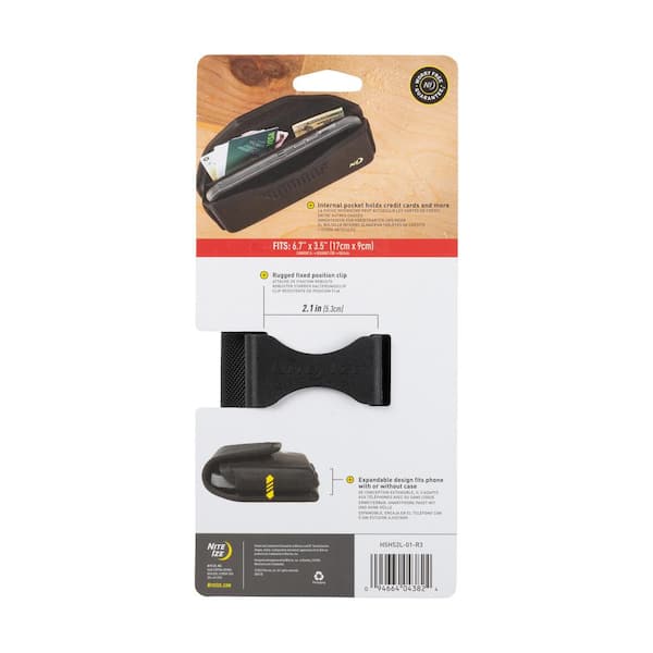 2X-Large Clip Case Hardshell Horizontal Universal Rugged Holster, Black