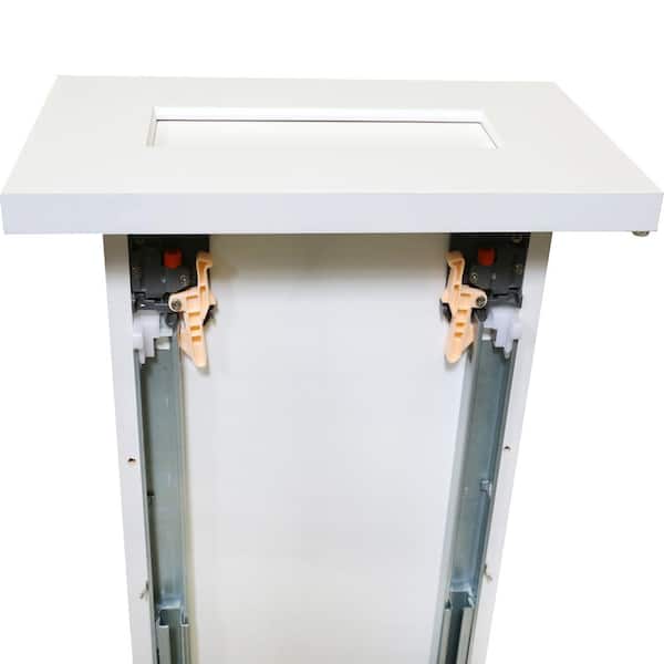 Ready to Assemble 15x34.5x24 in. Shaker Base with 1 Standard Drawer with 2 Deep Drawers in White