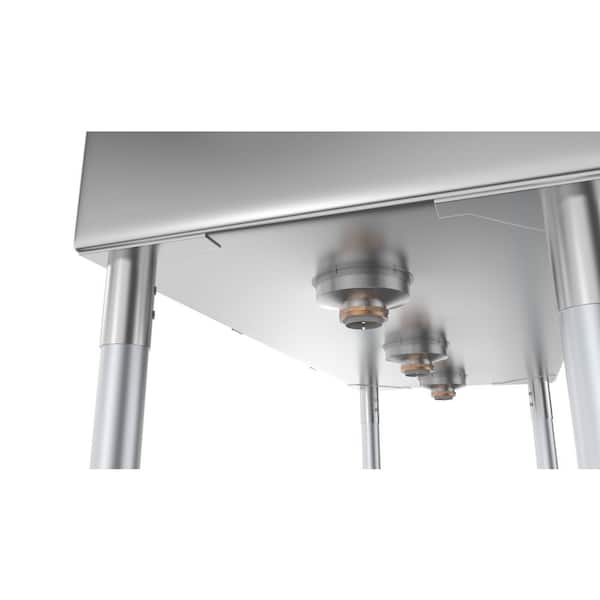 51 in. Freestanding Stainless Steel 3 Compartments Commercial Sink with Drainboard