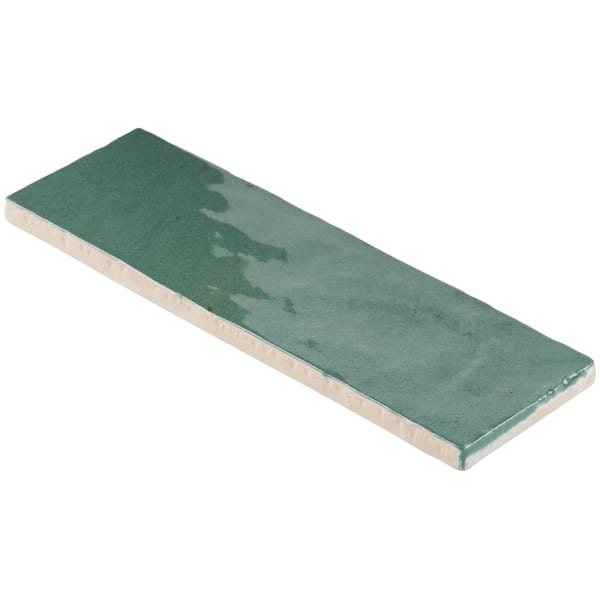 Kingston Green 3 in. x 8 in. Glazed Ceramic Wall Tile (5.38 sq. ft./case)