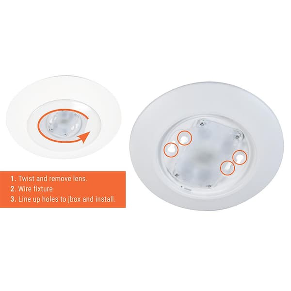 HLC 6 in. 3000K Integrated LED Recessed Light Trim (6-Pack)