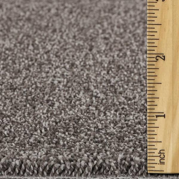 Still in Love I Stone Rose Grey 39 oz. Blend Texture Installed Carpet