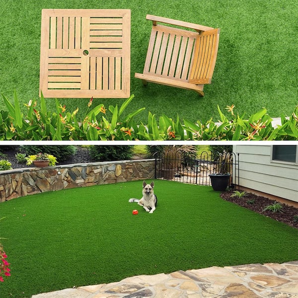 Premium Landscape 13 ft. W x Cut to Length 4 Tone Green Artificial Grass Turf