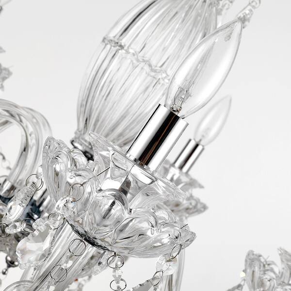 Atlanta 5 -Light Candle Style Traditional Chandelier with Crystal Accents