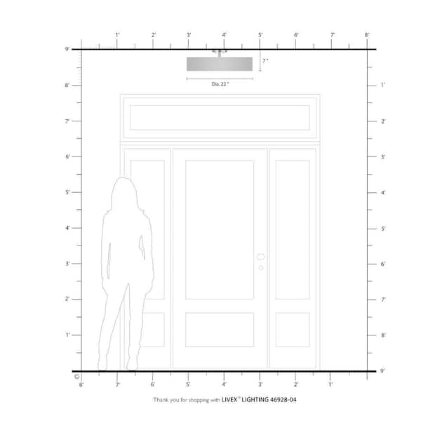 Venlo 4 Light Black with Brushed Nickel Accents Semi Flush Mount