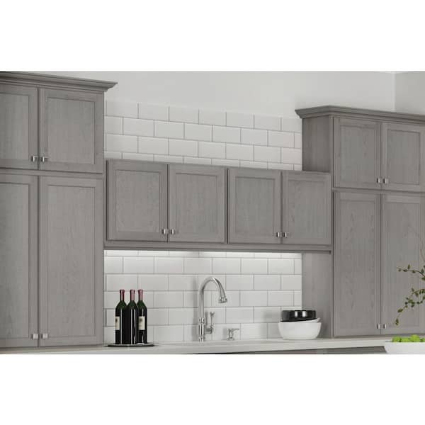 30 in. W x 12 in. D x 12 in. H Assembled Wall Bridge Kitchen Cabinet in Unfinished with Recessed Panel