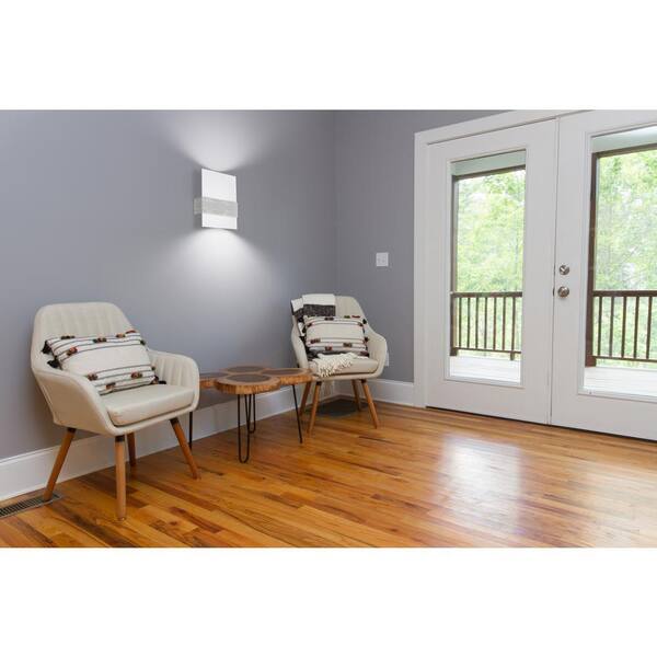 Nikita 8.86 in. W x 11.42 in. H 1-Light Matte Nickel Wall Sconce with White Glass Shade