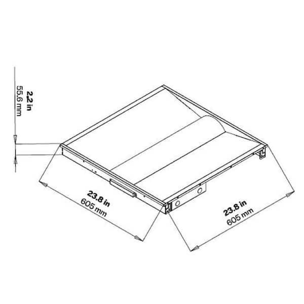 2 ft. x 2 ft. 2175- 4379 Lumens Volumetric Integrated LED White Panel Light, Wattage and CCT Selectable 3500/4000/5000K