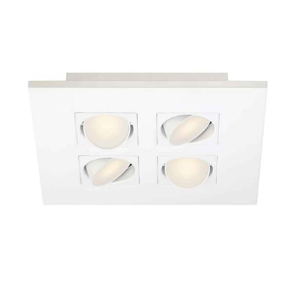 Galway 9.2-Watt White Integrated LED Flush Mount