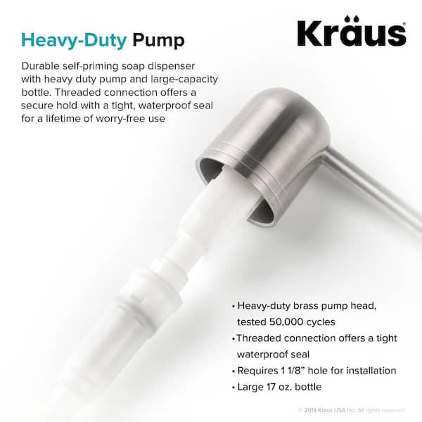 Kitchen Soap Dispenser in All-Brite Spot Free Stainless Steel