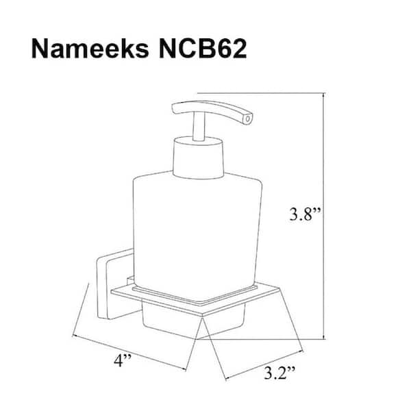 General Hotel Wall Mounted Soap Dispenser in Black Finish