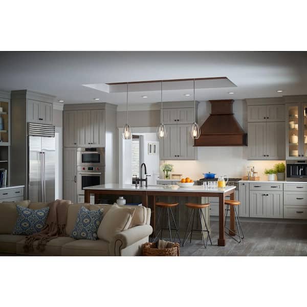Tao 1-Light Brushed Nickel Contemporary Cage Kitchen Pendant Hanging Light