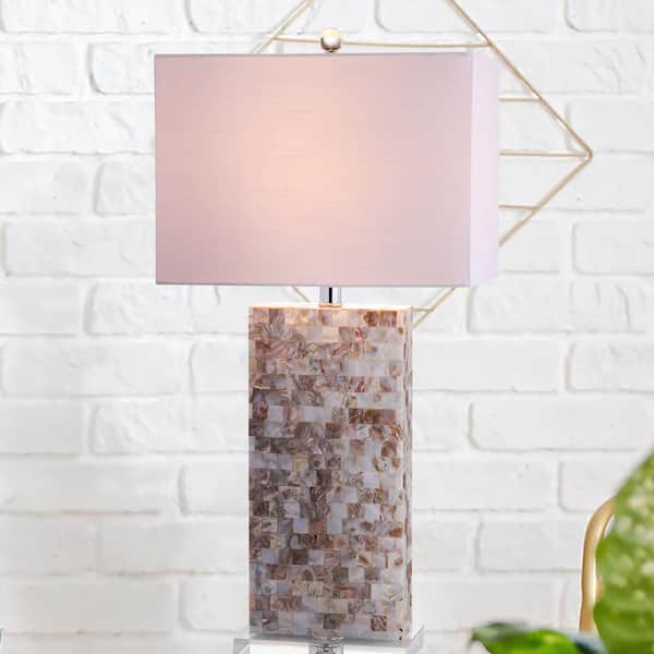 Cannon 29 in. Natural/Clear Seashell and Crystal Table Lamp