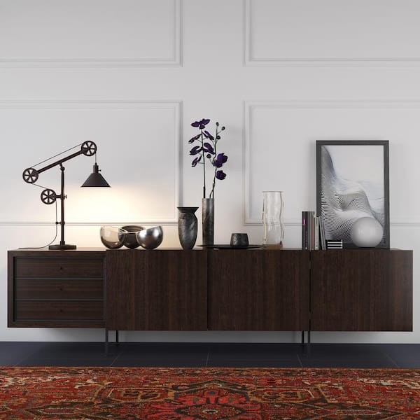 Descartes 29 in. Blackened Bronze Table Lamp with Pulley System table l